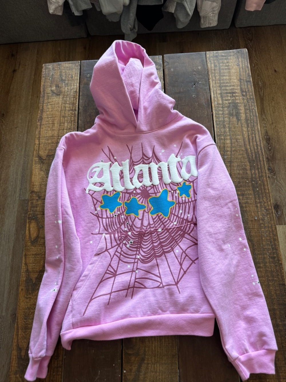 Pink spider “ATL” hoodie